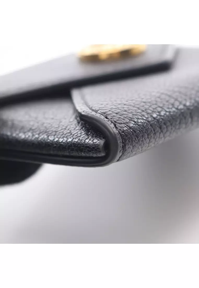 Pre-Loved Chloé Envelope card case leather black