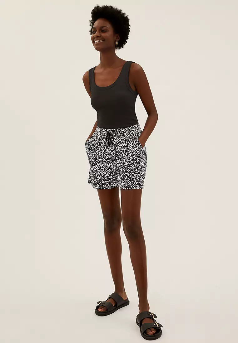 Linen Viscose Pull on Short