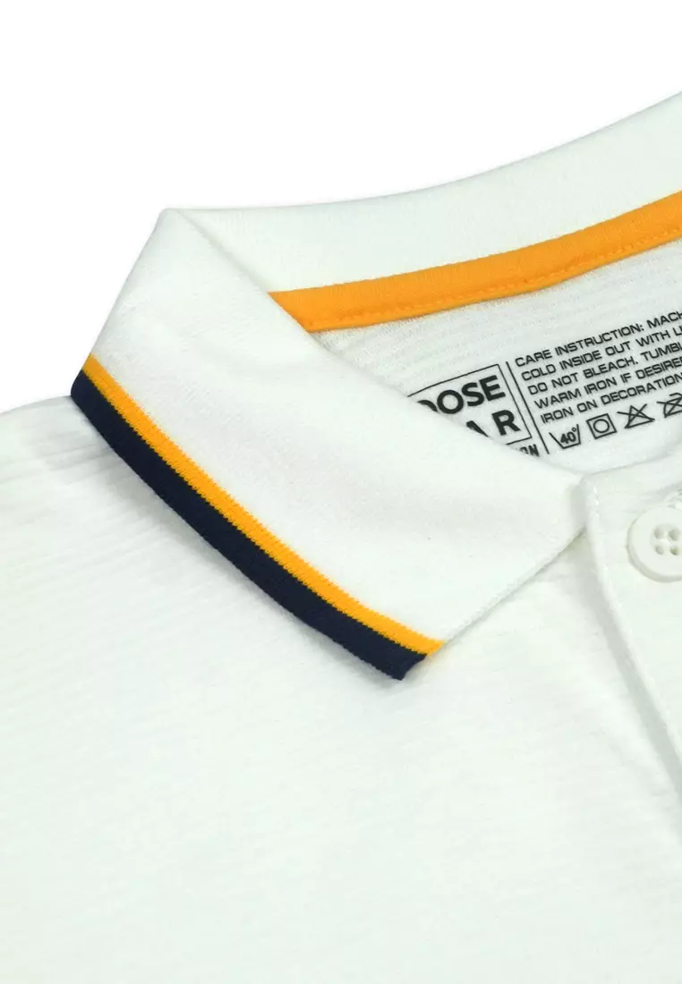 Boys Polo Shirt Combi With Embroidery Details