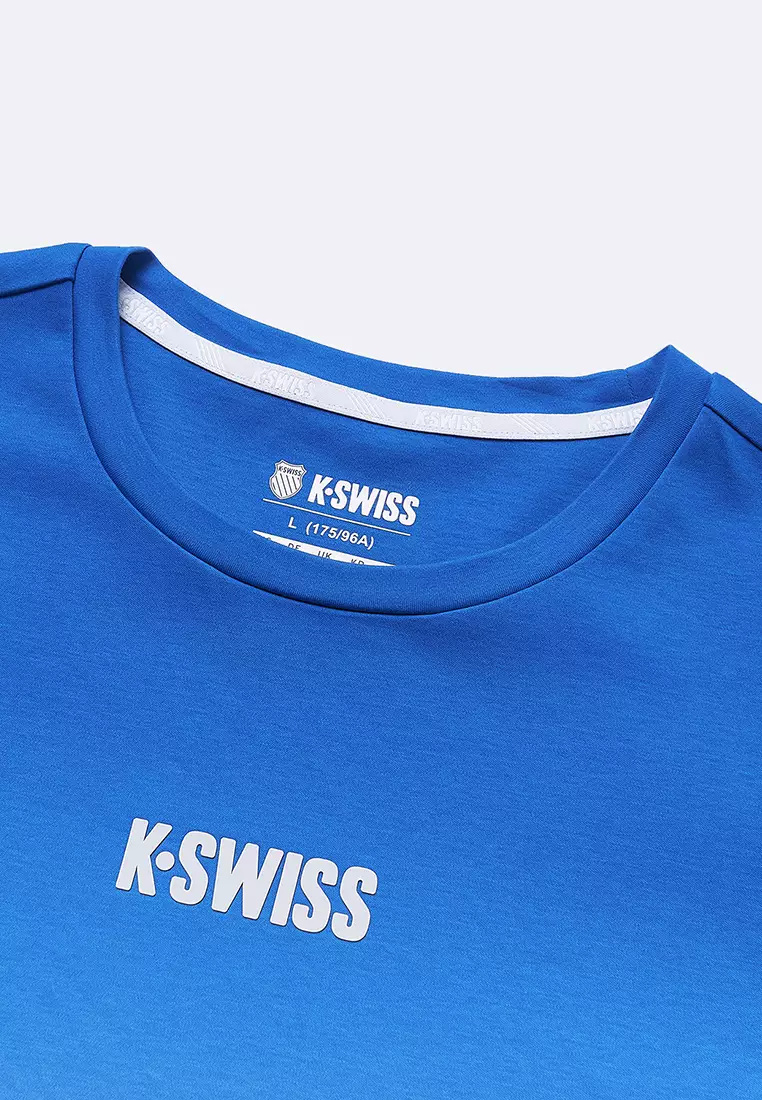 男裝 K-SWISS LOGO 漸變色全棉T裇