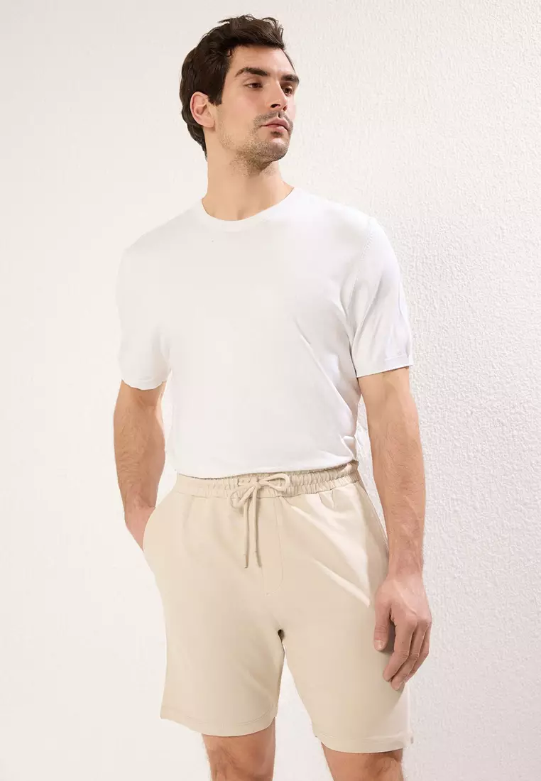 Navy Blue-Stone 2-Pack Regular 100% Cotton Comfort Shorts TMNSS24SR00013