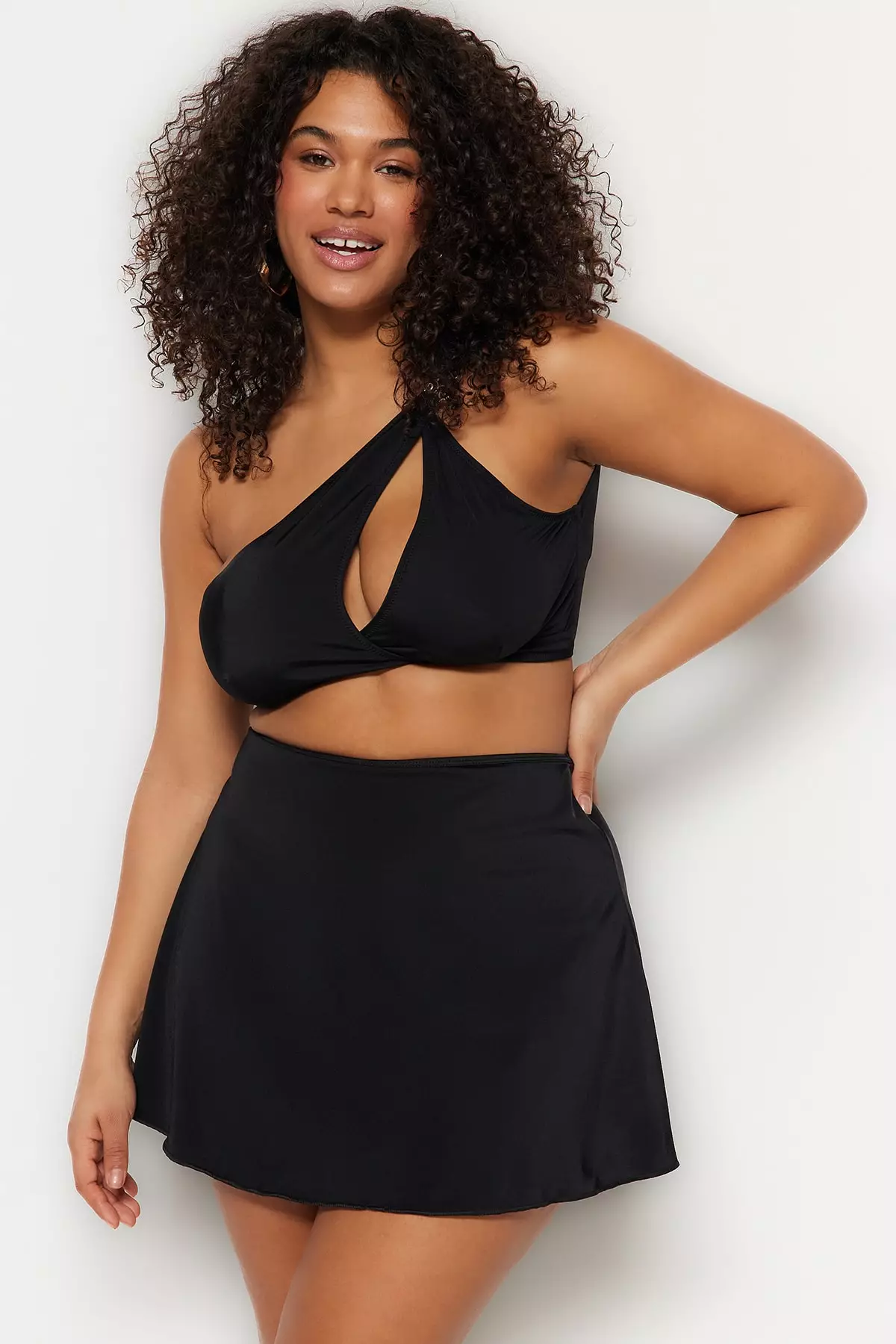 Skort dress plus size top