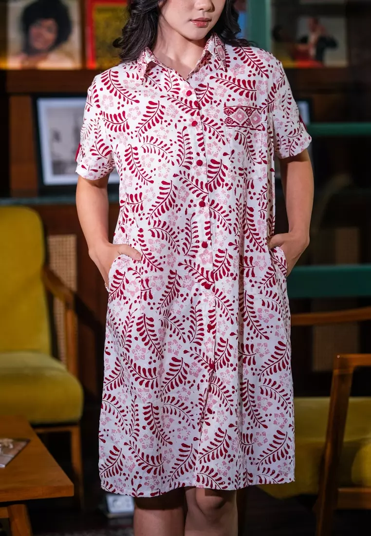 Kasmira Shirtdress Red