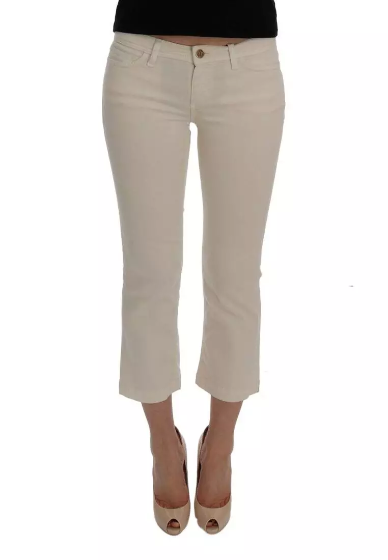 White hot sale flare capri