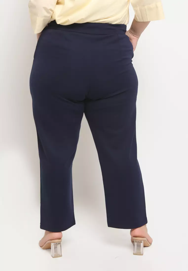 Plus Size Pants Regular Fit Anais Midgnight Blue
