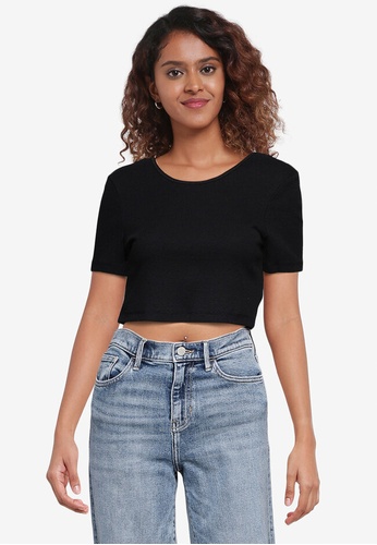 ONLY Clean Life Rib Short Sleeves Short Top 2023 | Buy ONLY Online | ZALORA  Hong Kong