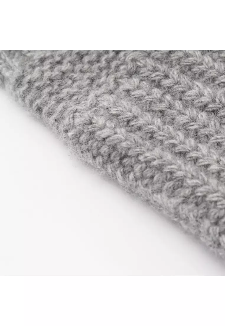 Pre-Loved MIU MIU fingerless gloves glove wool cashmere gray