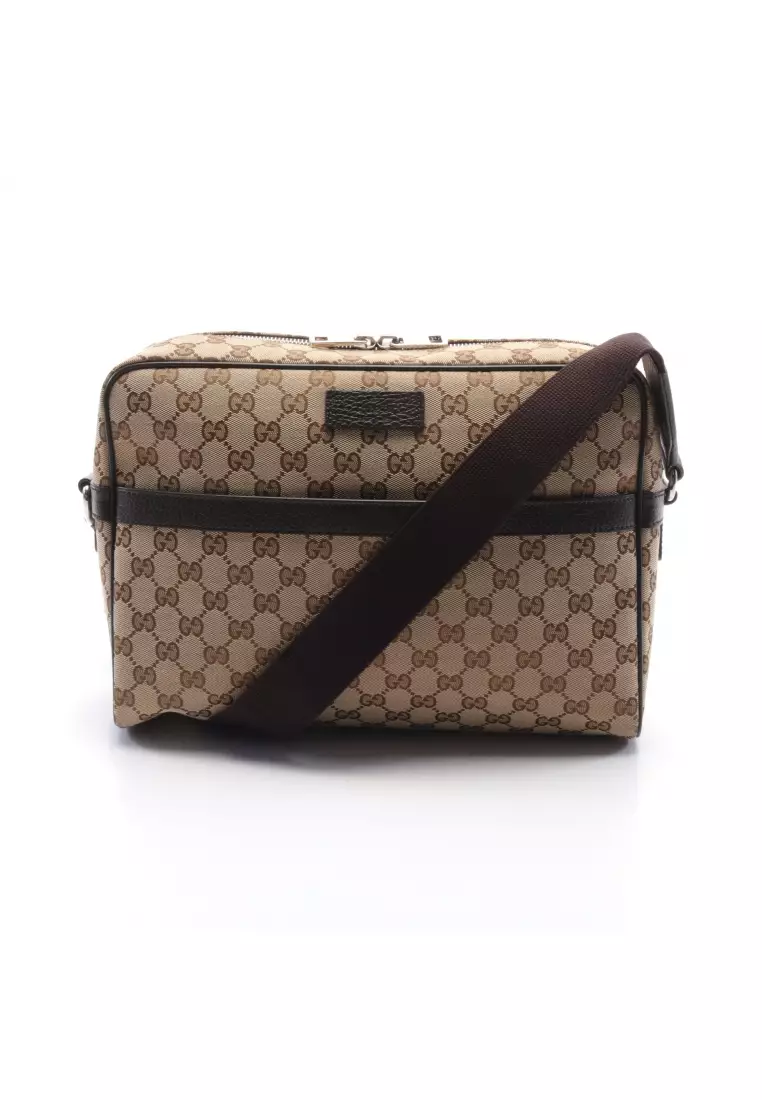 GUCCI GG Monogram Canvas Messenger Bag Dark Brown 449173 - 10% OFF