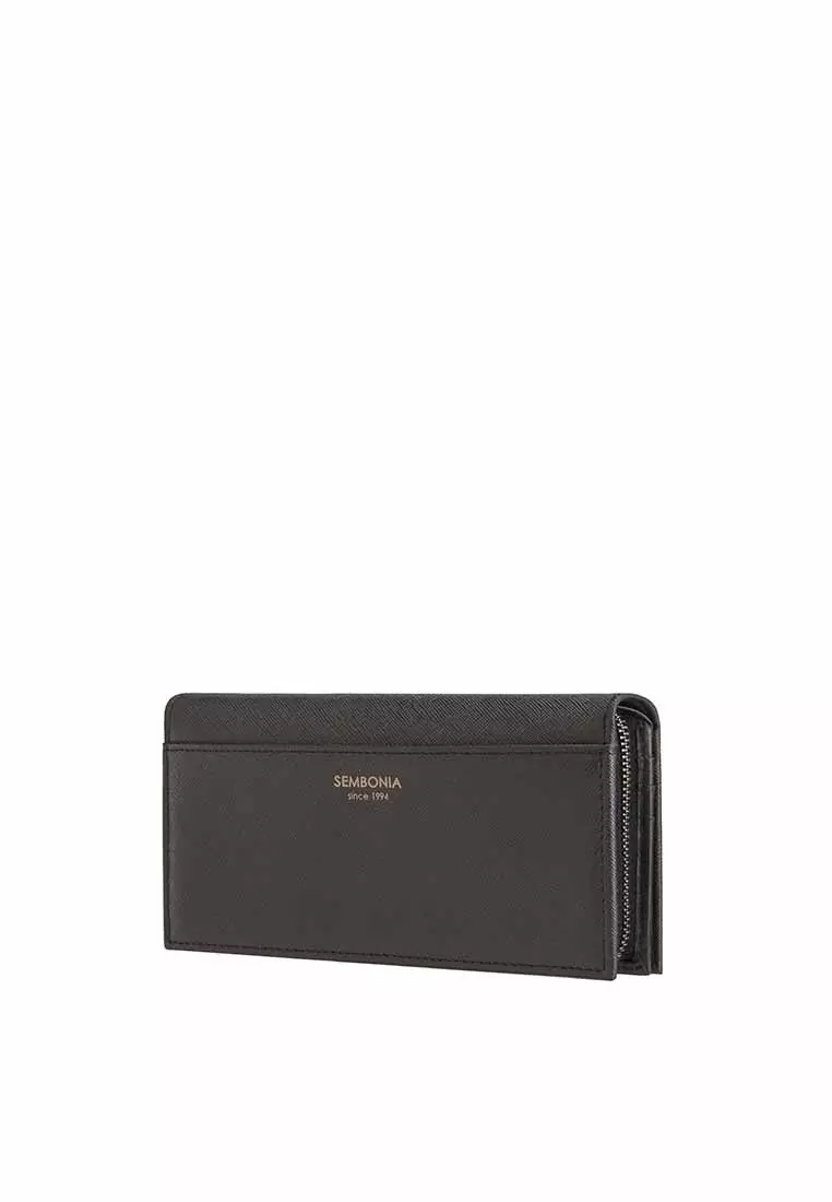 Buy SEMBONIA Textured Leather Bi-Fold Long Wallet Online | ZALORA