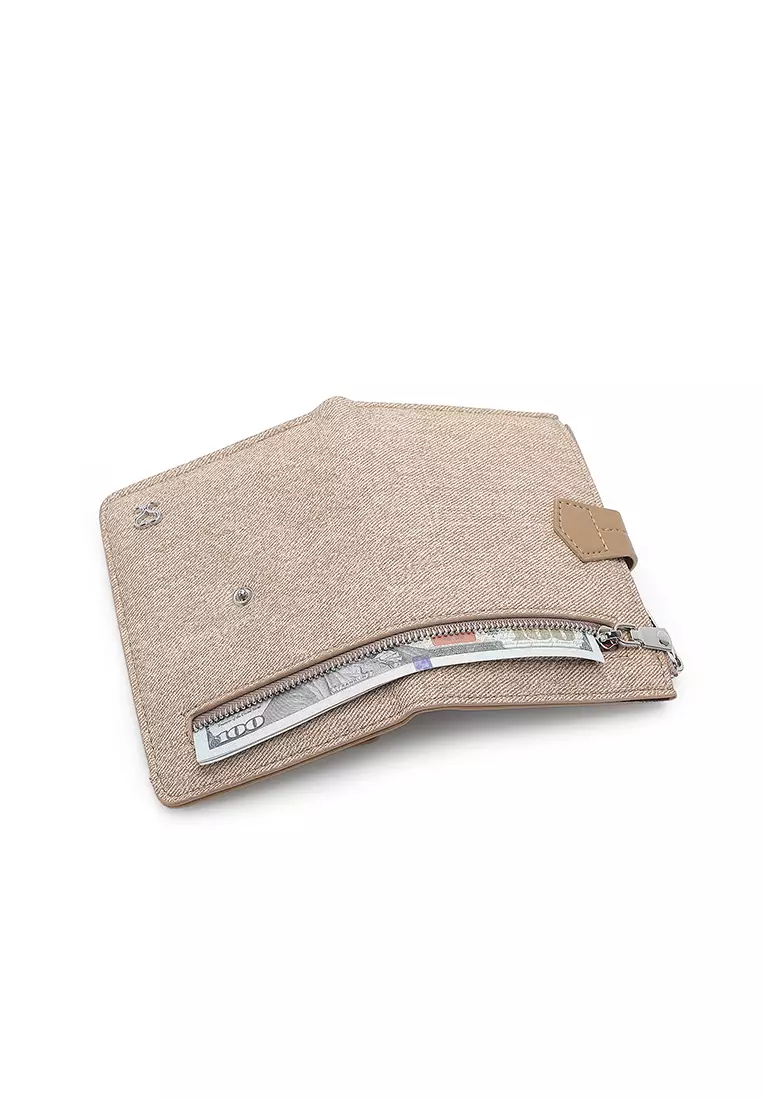 Women's Short Wallet / Purse - Apricot