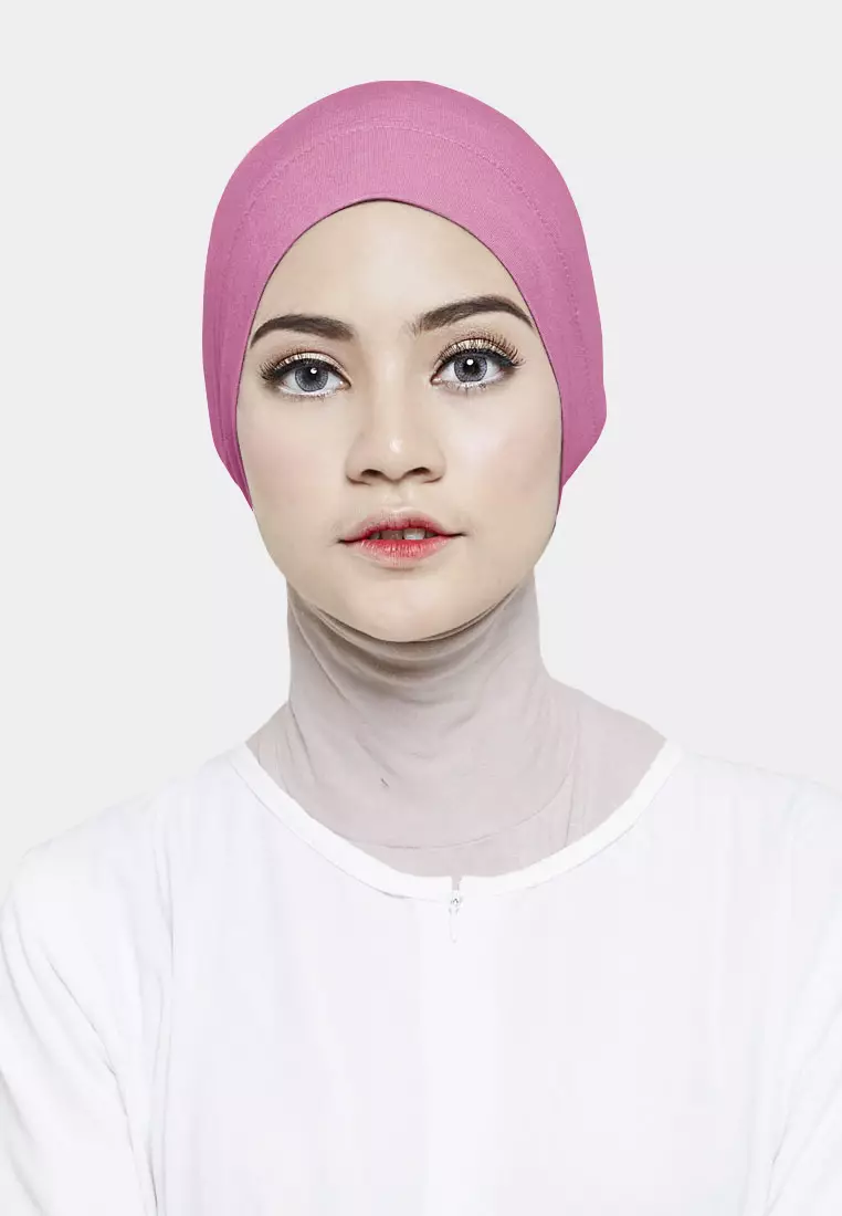 Cotton Bee - Inner Rayon Basic | Ciput Hijab Karet | Dalaman Kerudung - Berry Blush