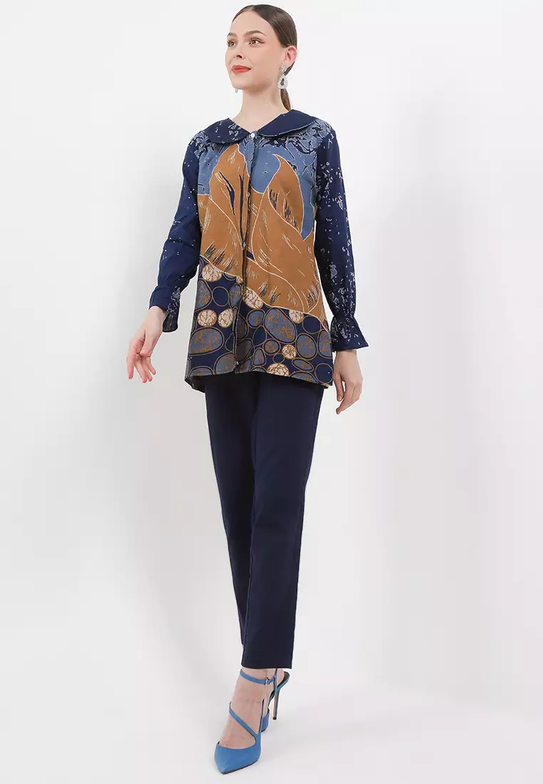 Batu Blouse Batik Premium Wanita Casual Modern