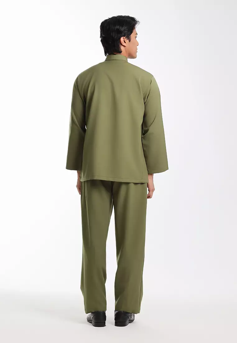 Alain Delon Baju Melayu Cekak Musang Budak - 19026501-45LeafGreen