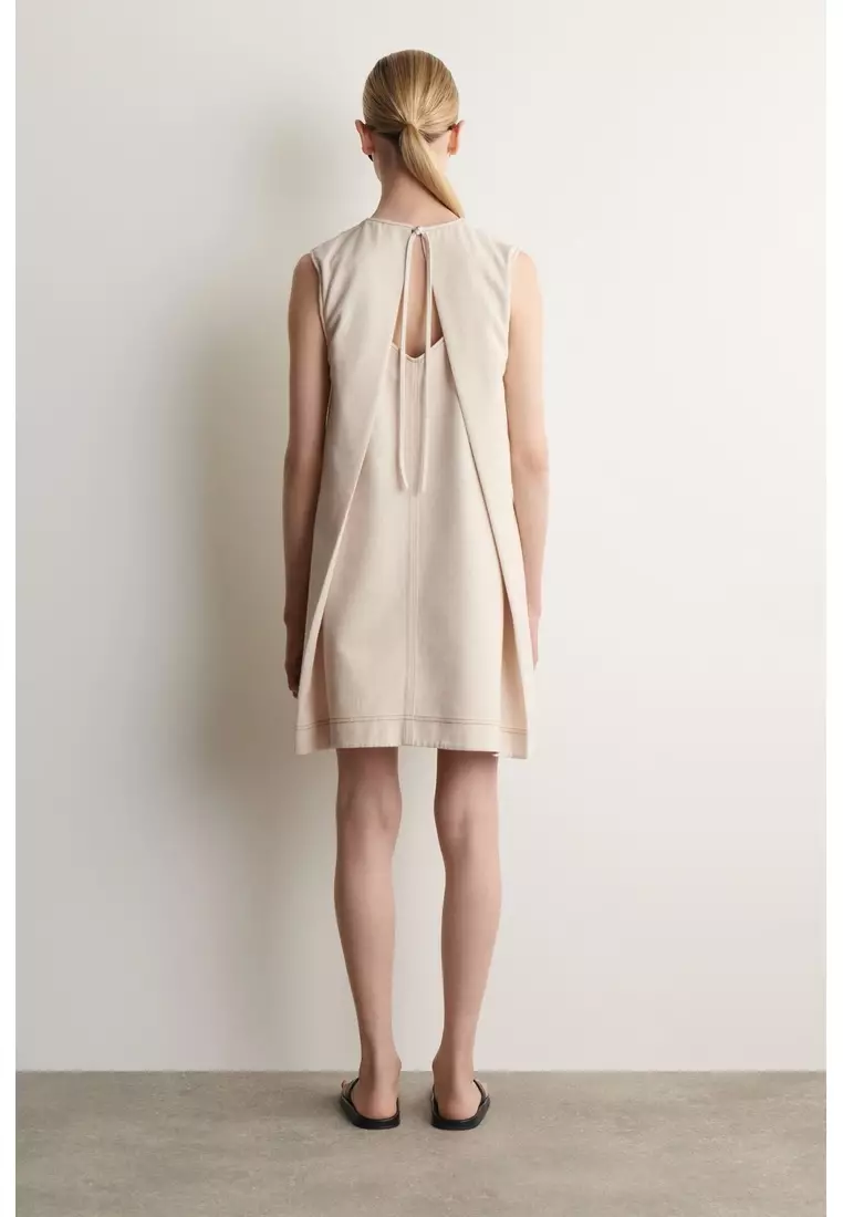 cos open back mini dress DRAPED OPEN-BACK MINI DRESS