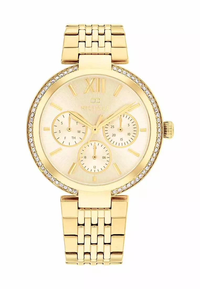 Buy Tommy Hilfiger Sophia Women's Watch Ionic Plated Thin Gold Steel ...