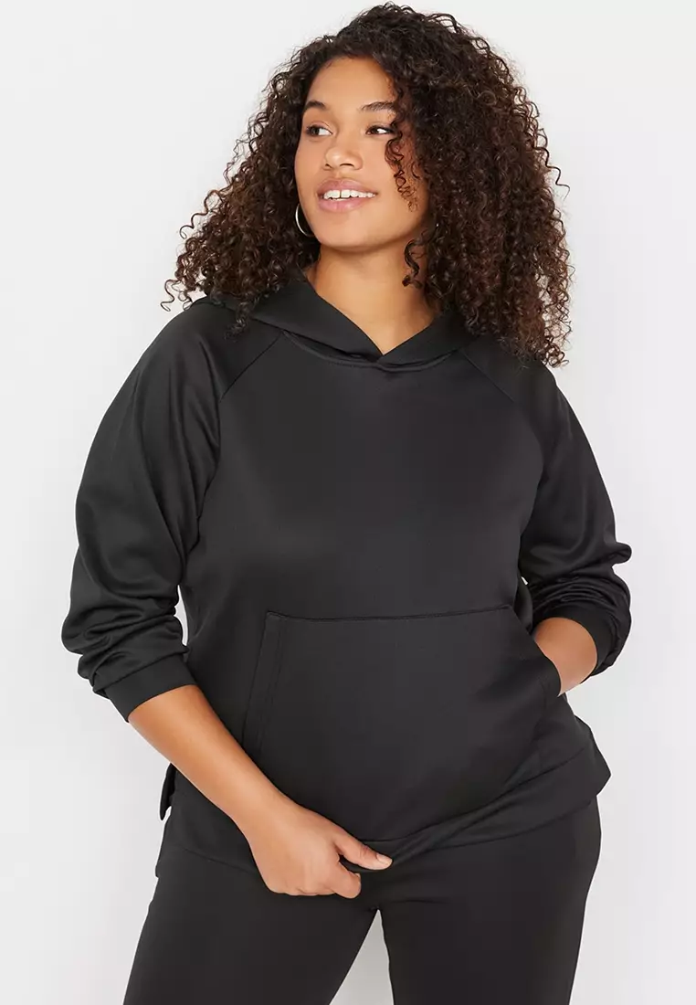 Plus Size Scuba Hoodie and Pants Set