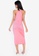 ZALORA BASICS pink Contrast Piping Midi Dress with Slit F3EA6AA4EF9B6BGS_6