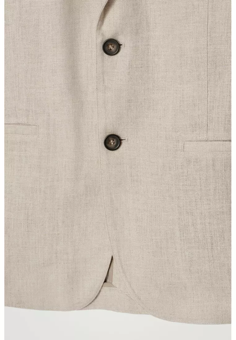 SINGLE-BREASTED LINEN BLAZER
