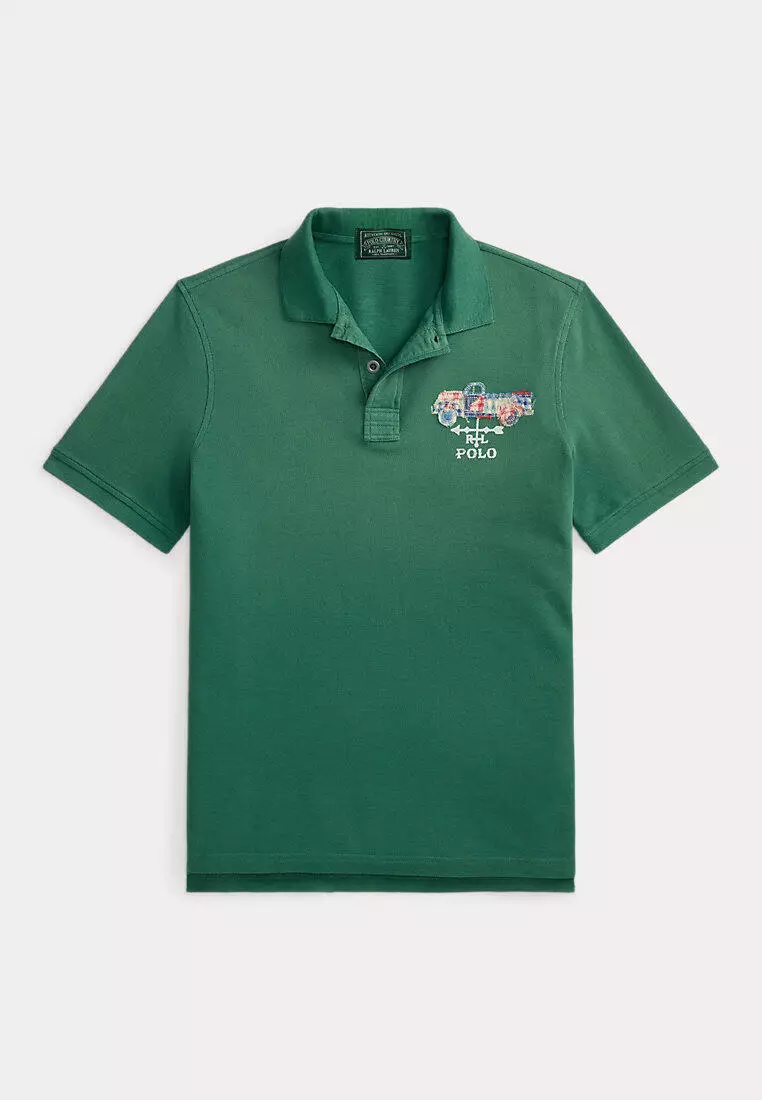 Classic Fit Truck-Appliquéd Polo Shirt