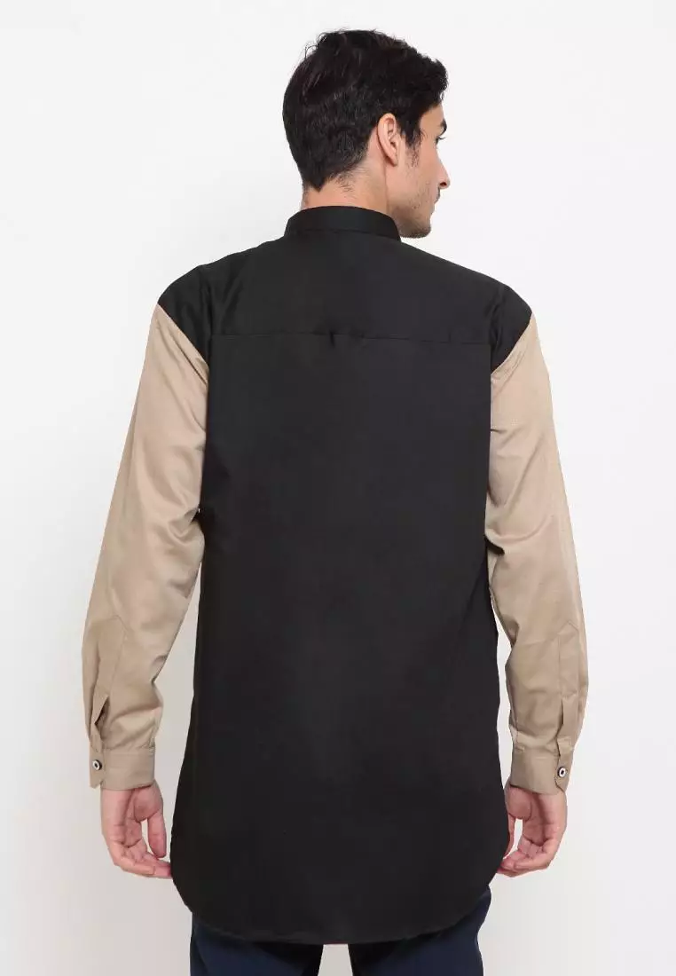 Zayidan Baju Koko Gamis Muslim Pria Zaid - Hitam