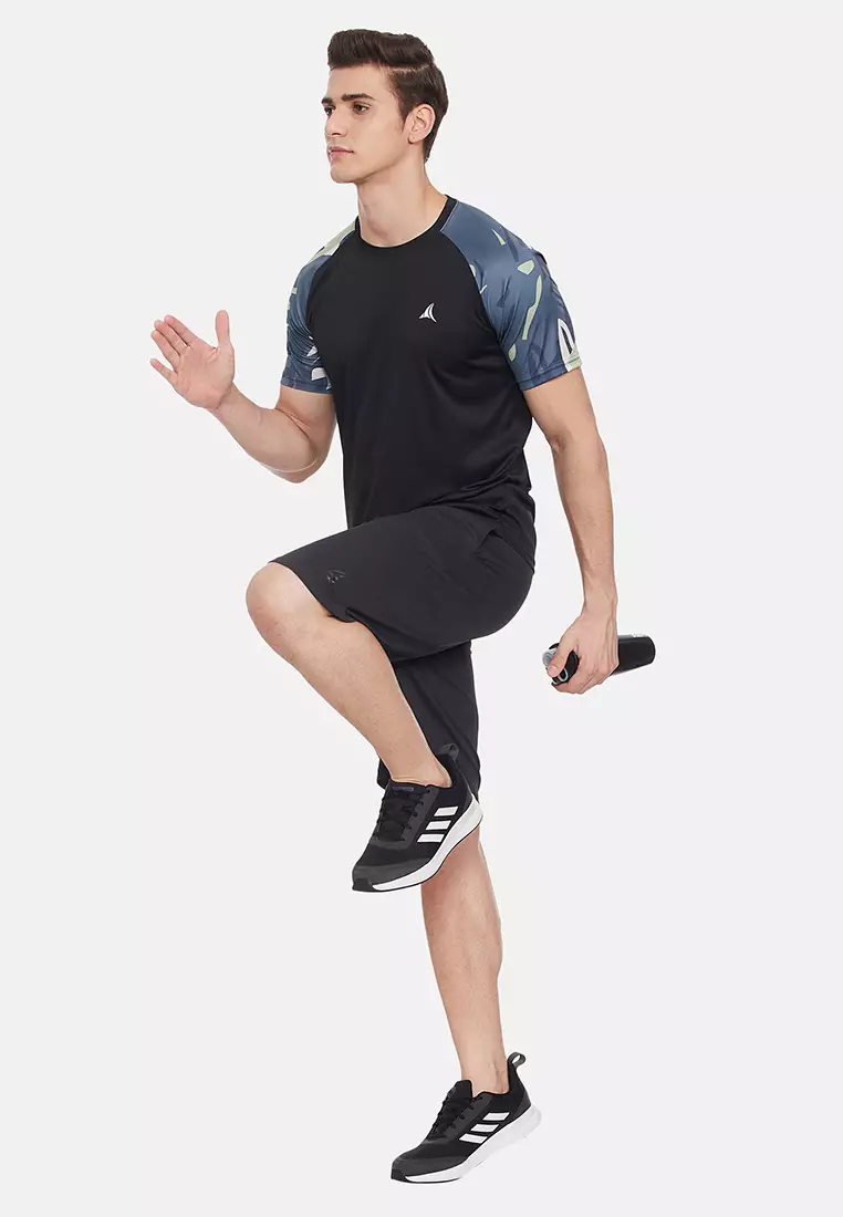 Men's Black Aero Sports Training/Workout Tee