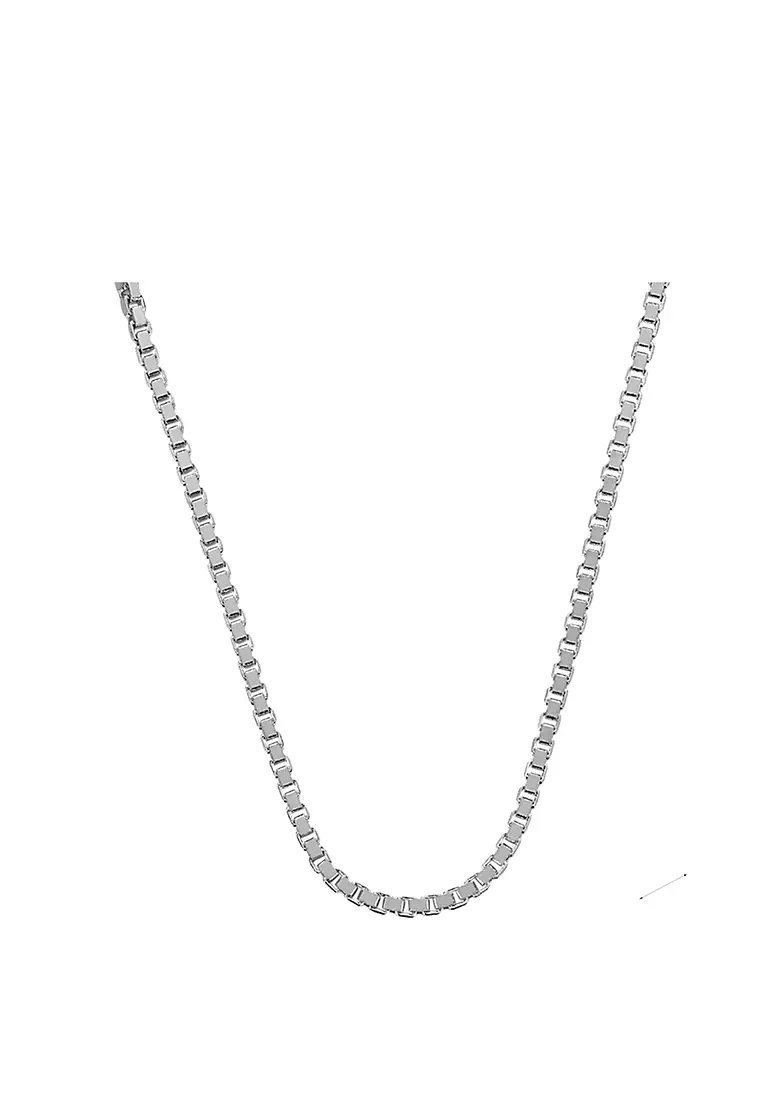 LITZ 18K 白金項鍊 VEG0406-08CBJ 40CM-1.20g+/-
