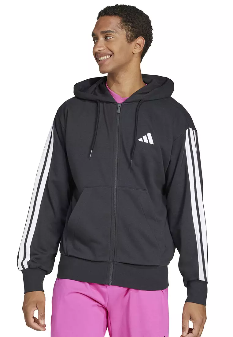 Jual ADIDAS Essentials 3-Stripes French Terry Full-Zip Hoodie