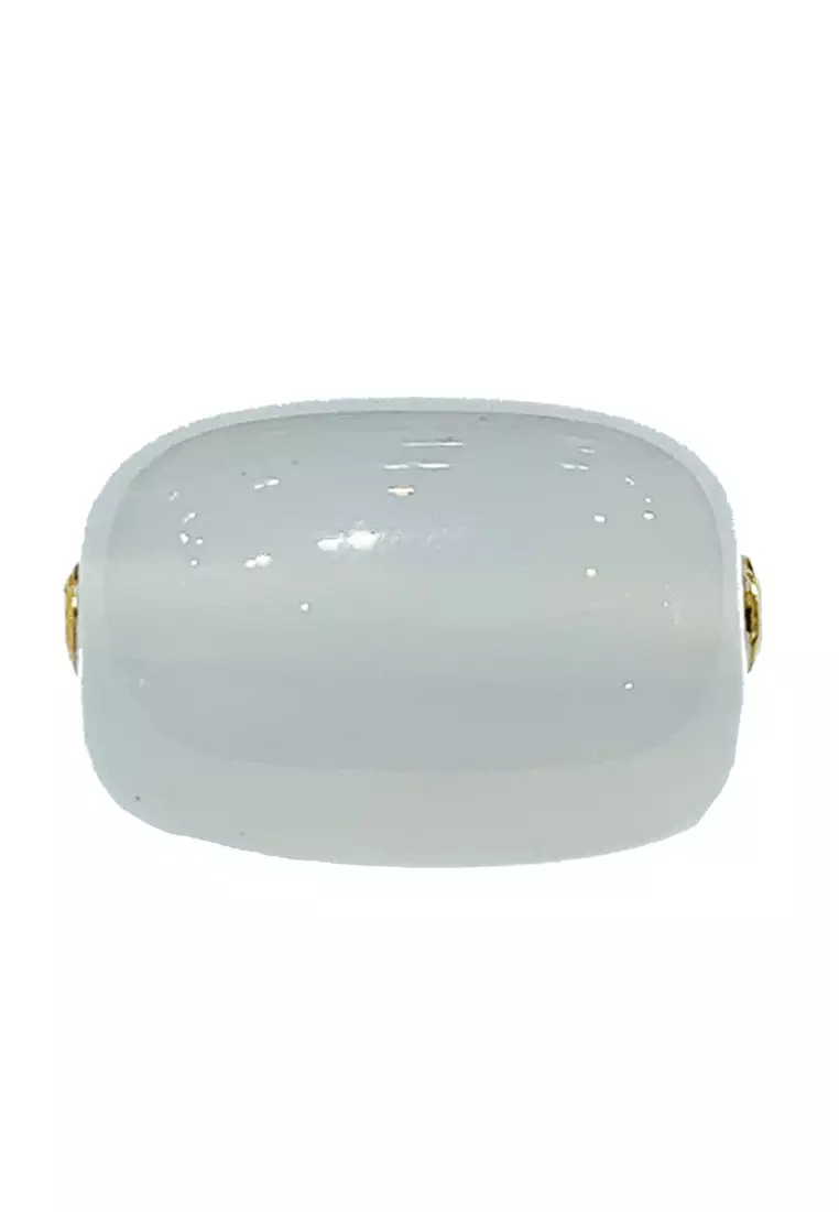 [SPECIAL] LITZ 18K Jade Pendant With 14K Gold Plated 925 Silver Chain JP007