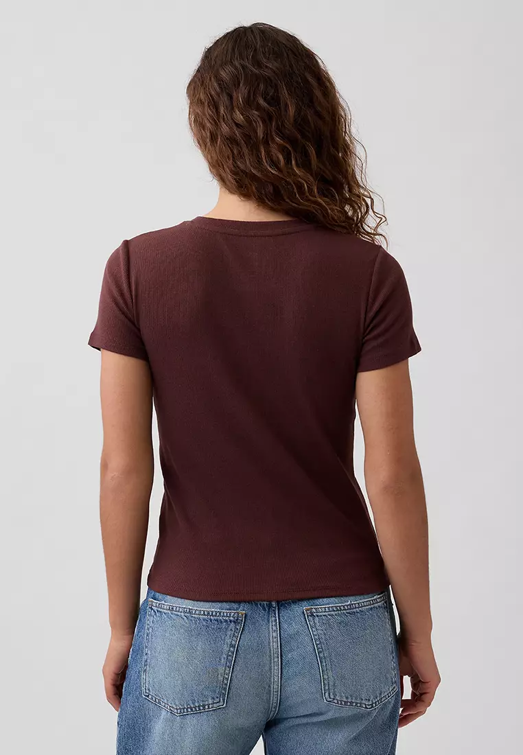 Short Sleeves Ribbed Cardigan