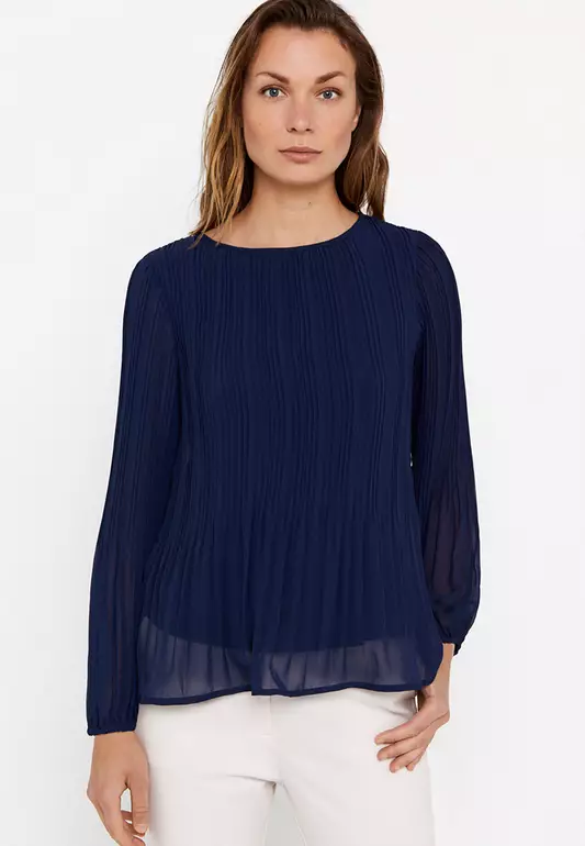 Printed Pleated Blouse