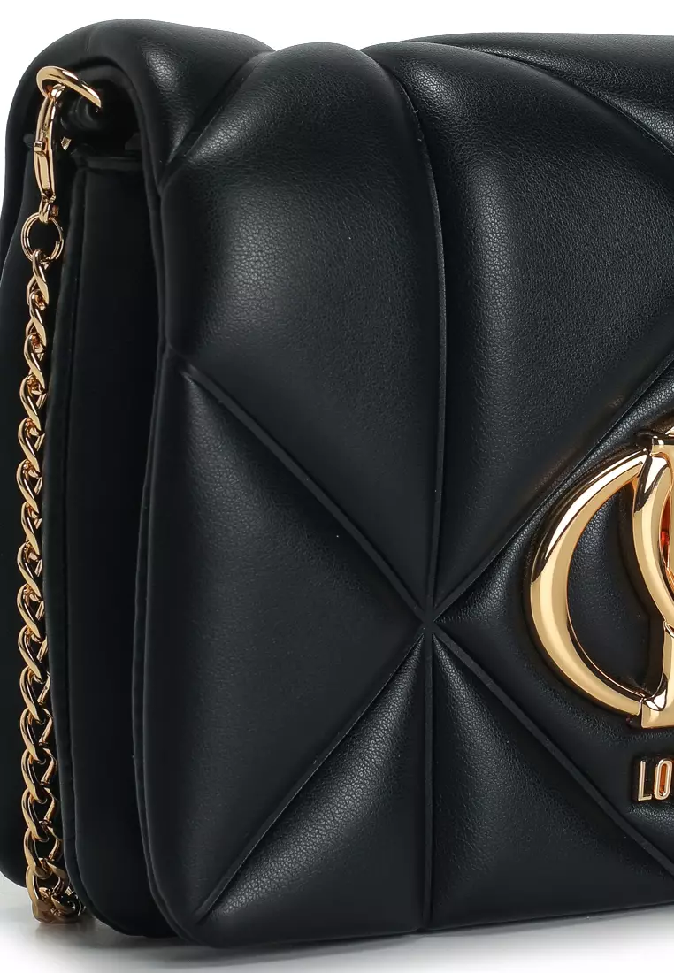 Embossed Quilted Chain Sling Bag (nt)