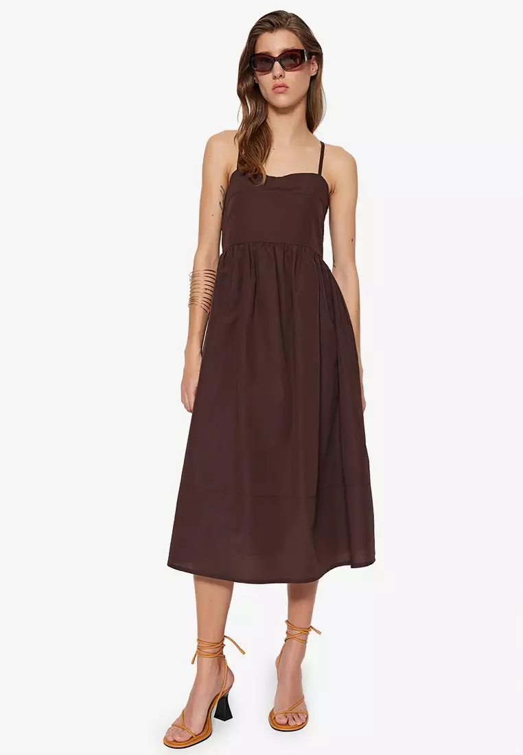 Buy Trendyol Crossover Strap Midi Dress 2024 Online ZALORA Philippines