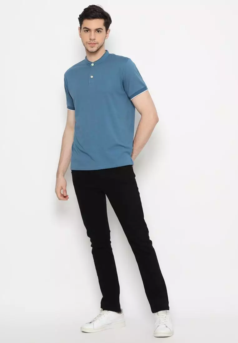 Matsuda Kaos Polos 20s Kragh Shanghai Pria Nakatsu