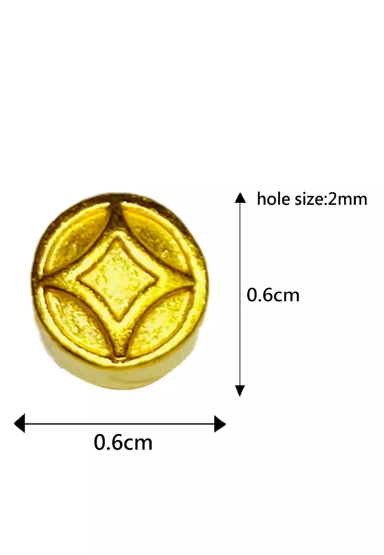 [SPECIAL] LITZ 999 (24K) Gold Copper Coin Ring 铜钱戒指 EPC0776-R-R