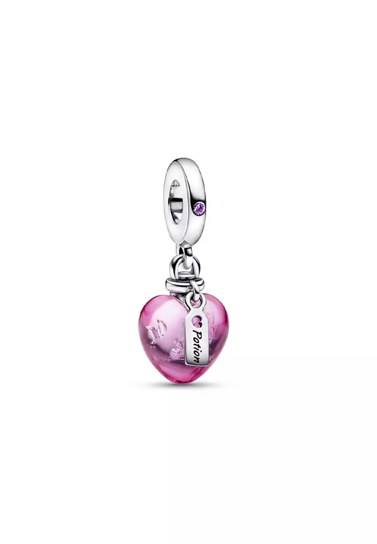 Pandora pink glass charm deals