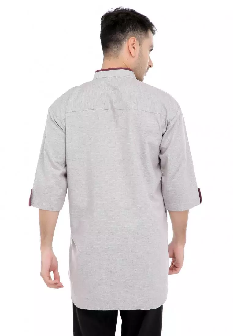 Baju Koko Gamis Muslim Pria Arfan - Pink