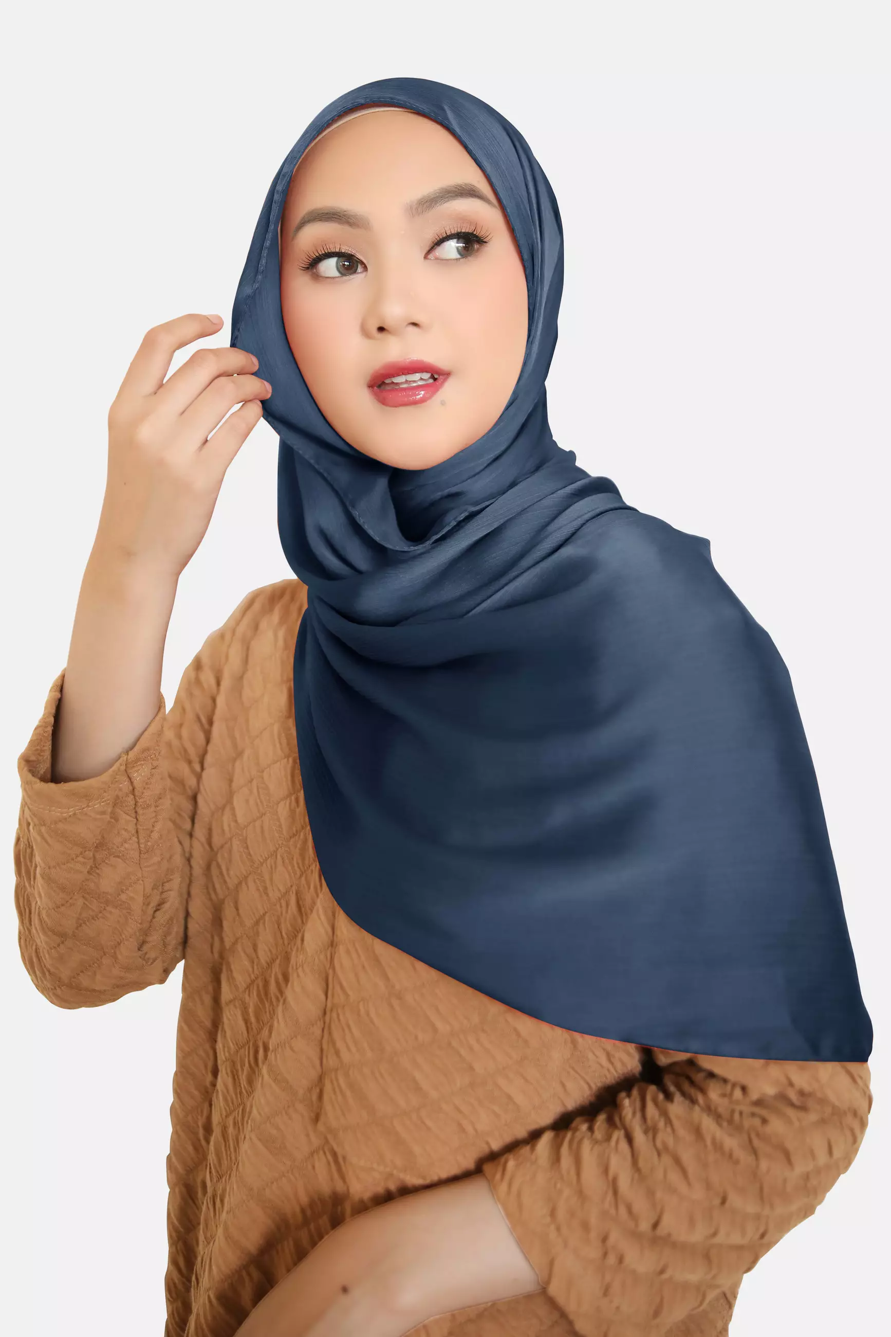 Cravima Silky Shawl | Hijab Pashmina - Royal Navy