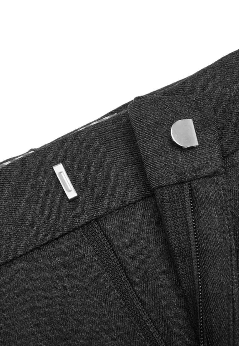 Teflon Smart Fit Twill Suit Pants with Elastic Waist Band