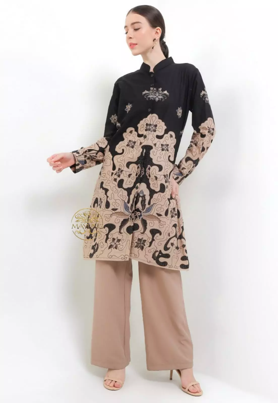 Tunik Batik Cendana Hitam Premium NLN