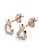 Her Jewellery gold Crown Love Earrings (Rose Gold) - Made with premium grade crystals from Austria F49B6AC30E0C74GS_3
