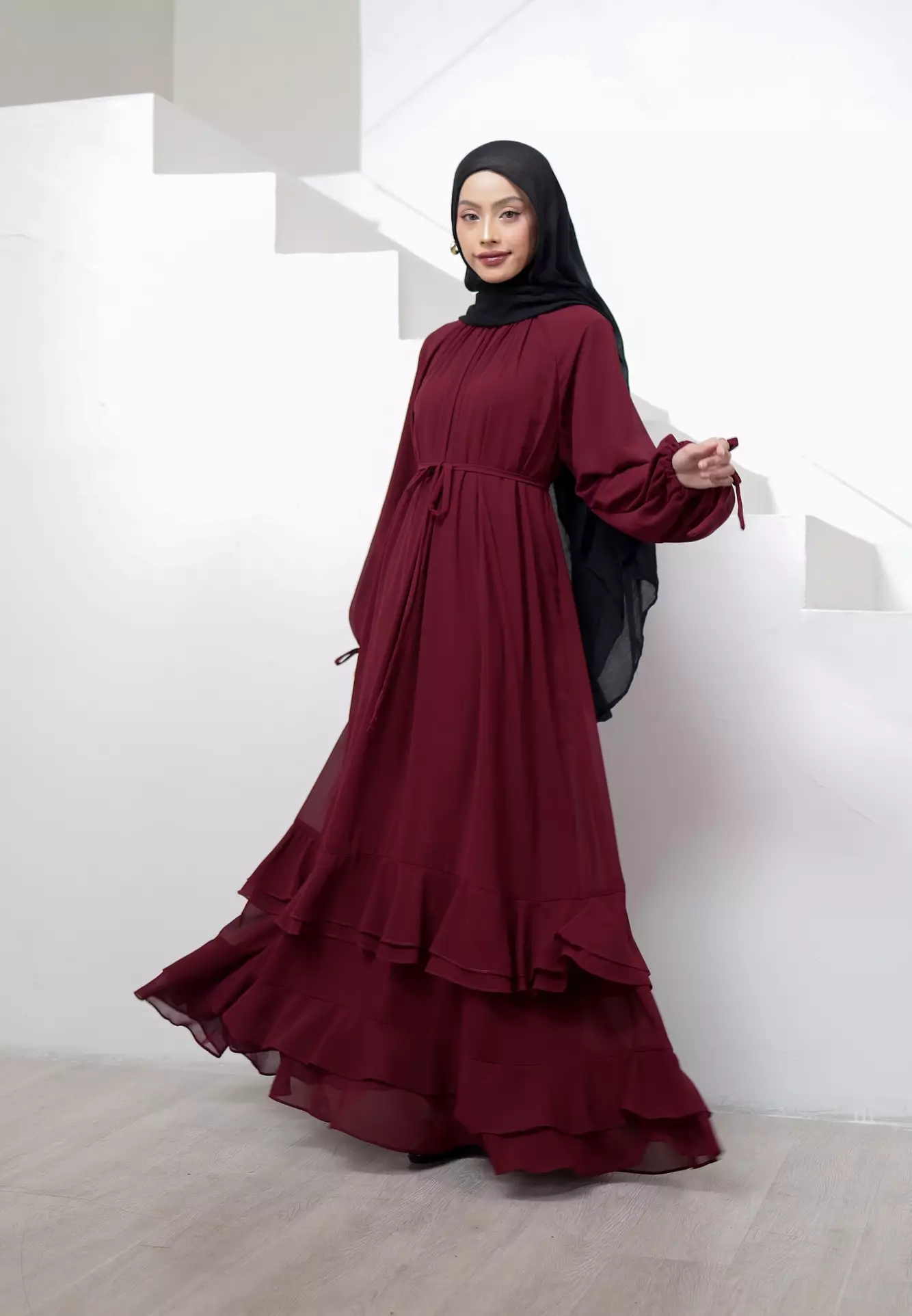 Layla Dress - Maroon