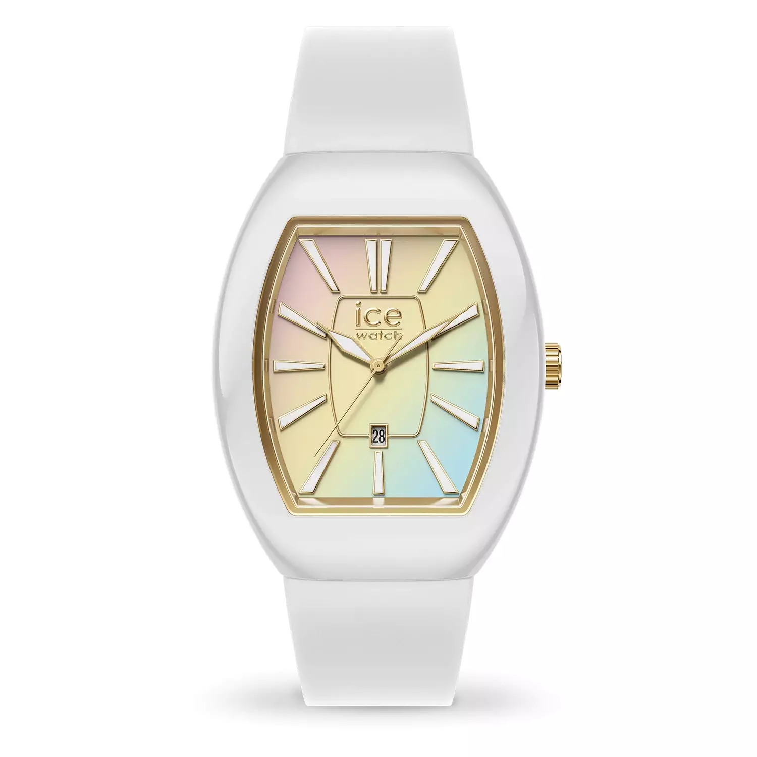 Jam Tangan Wanita Ice Watch ICE Boliday Dome - White Sunset Rainbow 35mm [024035]