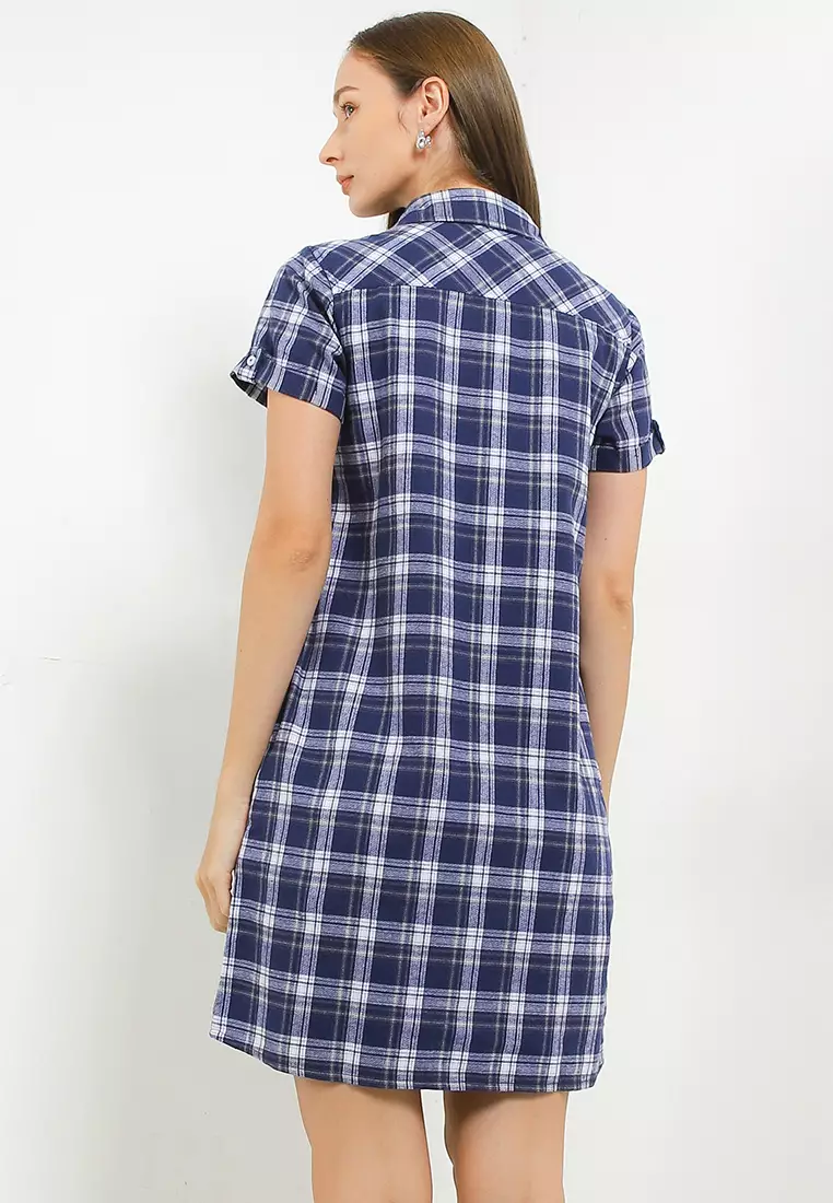Jimna Flannel Shirt Dress