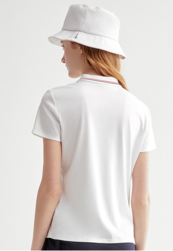 FILA Women's Embroidered F-Box Logo Cotton Polo Shirt 2021 | Buy Online | ZALORA Hong