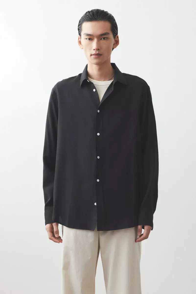 Regular Fit Lyocell-blend shirt