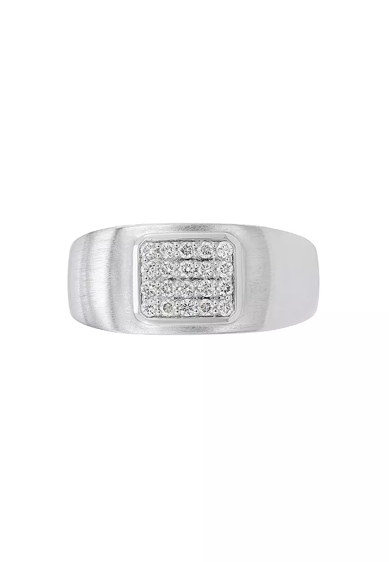 HABIB Diamond Men's Ring in 925 Silver Palladium 272020125(PLD)