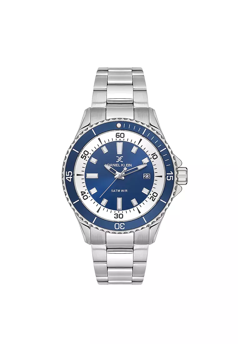 Daniel klein silver toned dial watch sale