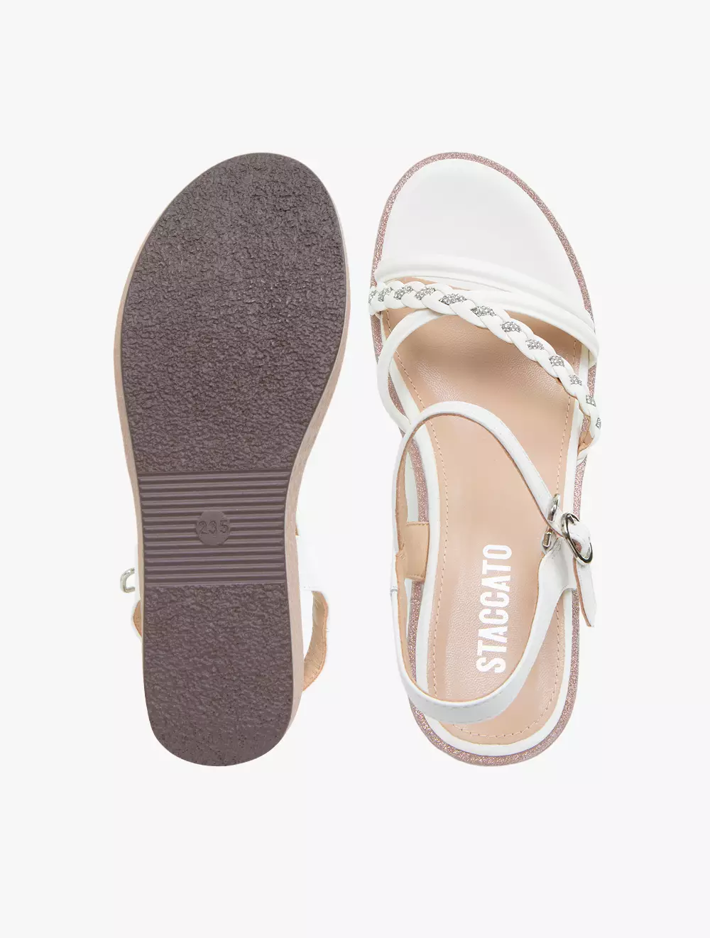 Staccato Women's 22181-018 Sandal Wedges - Beige