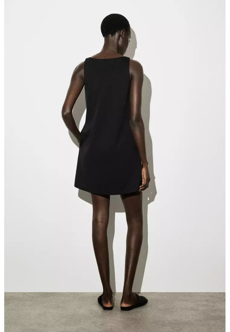 Buy COS JERSEY-PANELLED NYLON MINI DRESS Online | ZALORA Malaysia