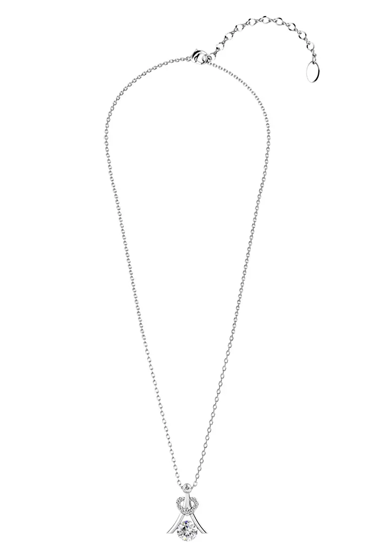Soleste Pendant WG - Kalung Crystal by Her Jewellery